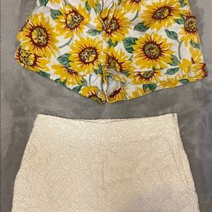 Two for one high rise shorts